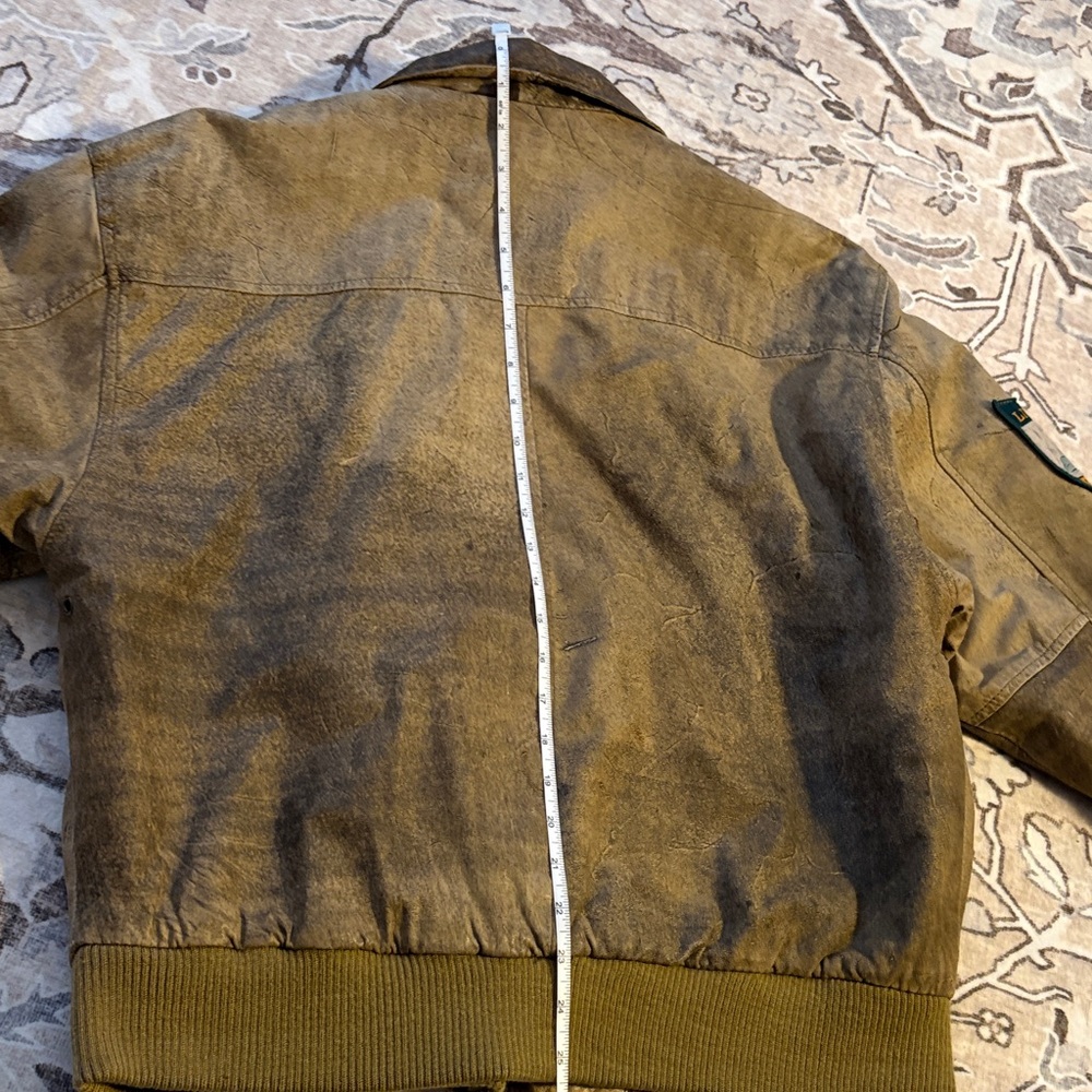 RARE Vintage Genuine leather aviation flight Bomber Jacket Learsi International - Picture 12 of 16